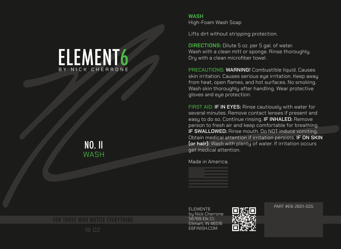 Element6 WASH bottle label